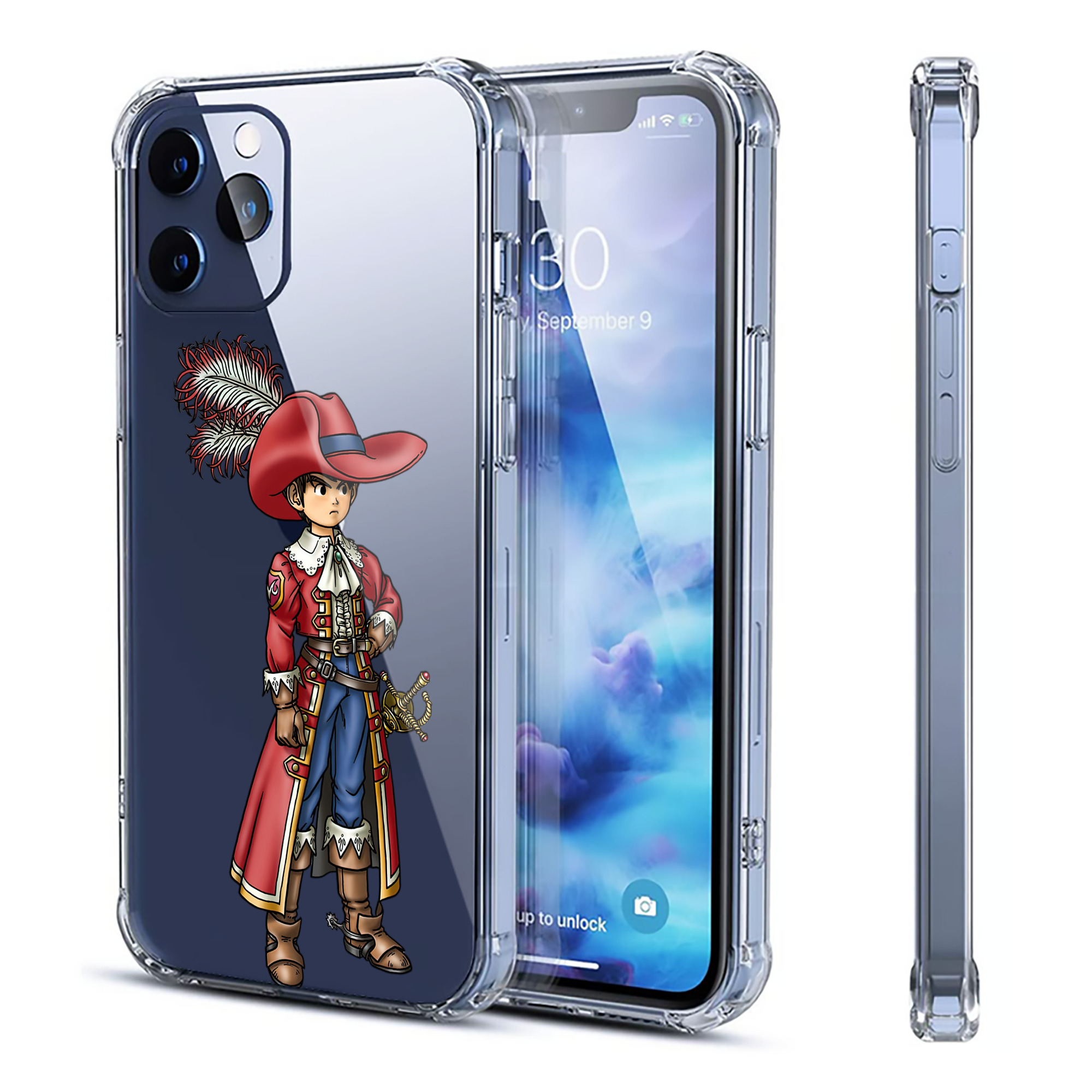 （画像用） ドラゴンクエスト Doragon Kuesuto Dragon Quest 【iPhone 12シリーズ対応】透明スマホケース（クリアソフトケース）